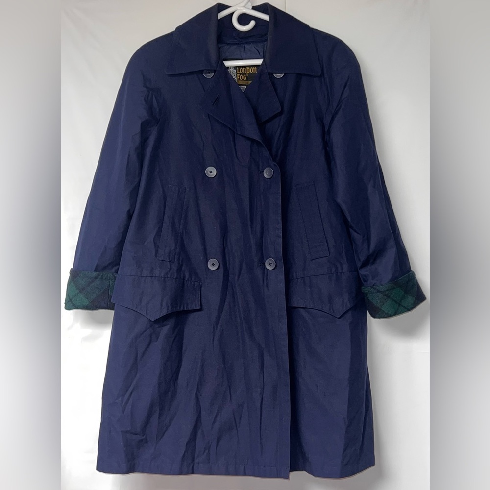 London Fog Women's Deep Blue Trench Coat